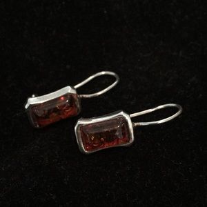 Rich amber earrings